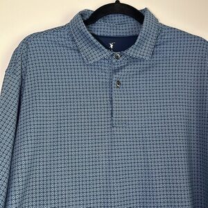 Fairway & Greene Golf Polo Shirt Men's 2XL Navy and light blue pattern XXL